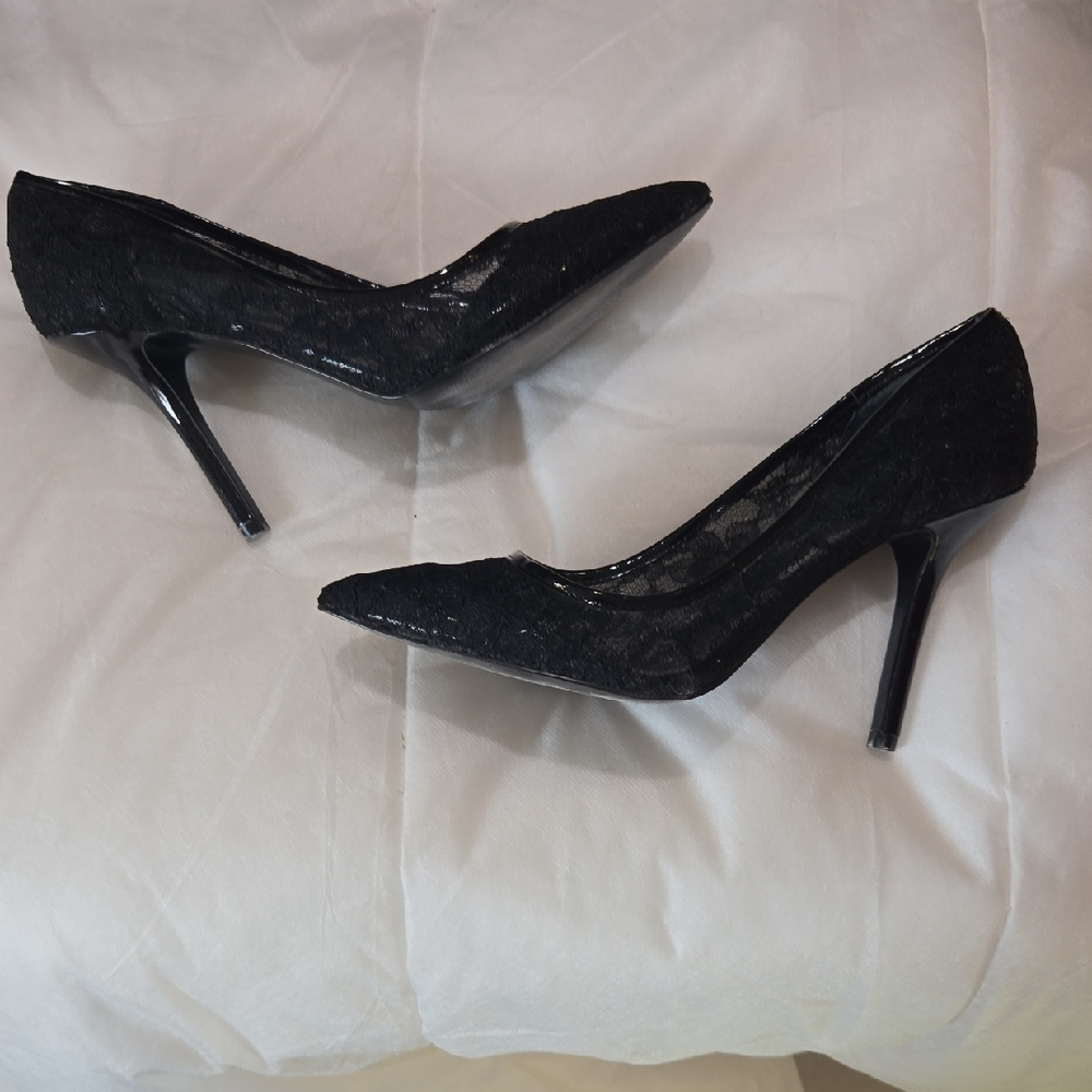 Guess Black Lace Heels